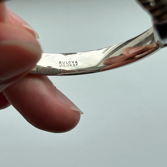 Vintage 1955 Bulova "American Girl" 10K R.G.P Bangle Cuff Wrist Watch, AS-IS - Picture 8 of 9